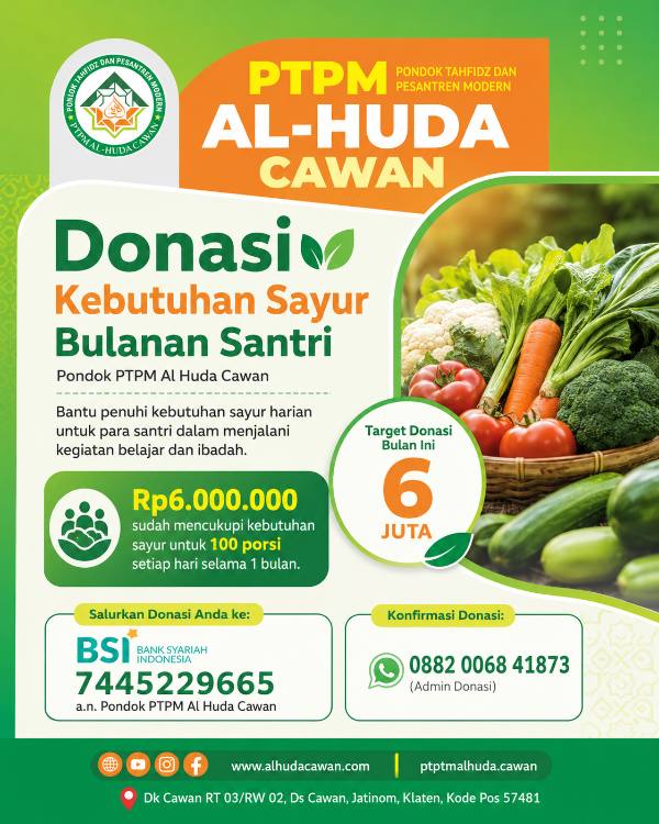 Sayur Untuk Santri Tahfidz