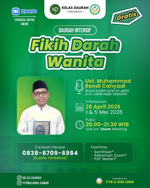 Daurah Intensif Fiqih Darah Wanita Gratis untuk Umum