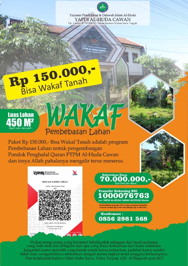 Kesempatan Wakaf Tanah untuk Pembangunan Pondok Penghafal Al-Qur’an